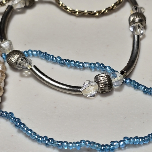 Lot of 6 Various Stretchy Chain Seeded Bead Bracelet - Picture 5 of 5